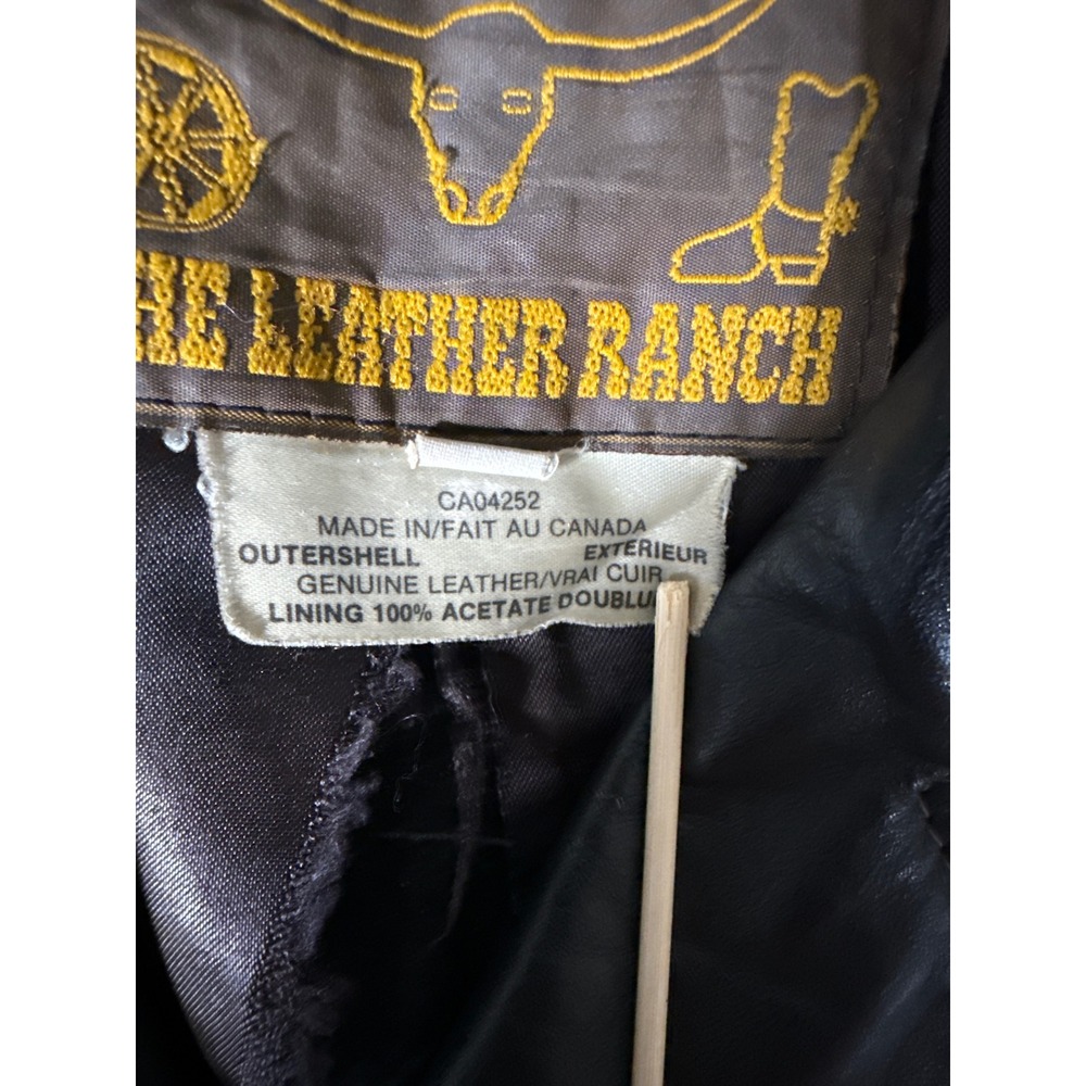 The Leather Ranch Vintage Brown Genuine Leather Button Front Western Jacket XL - Picture 6 of 15